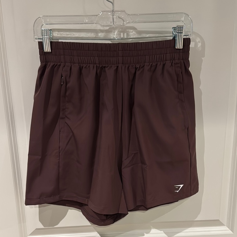 Gymshark Athletic Shorts in Deep Maroon - size S